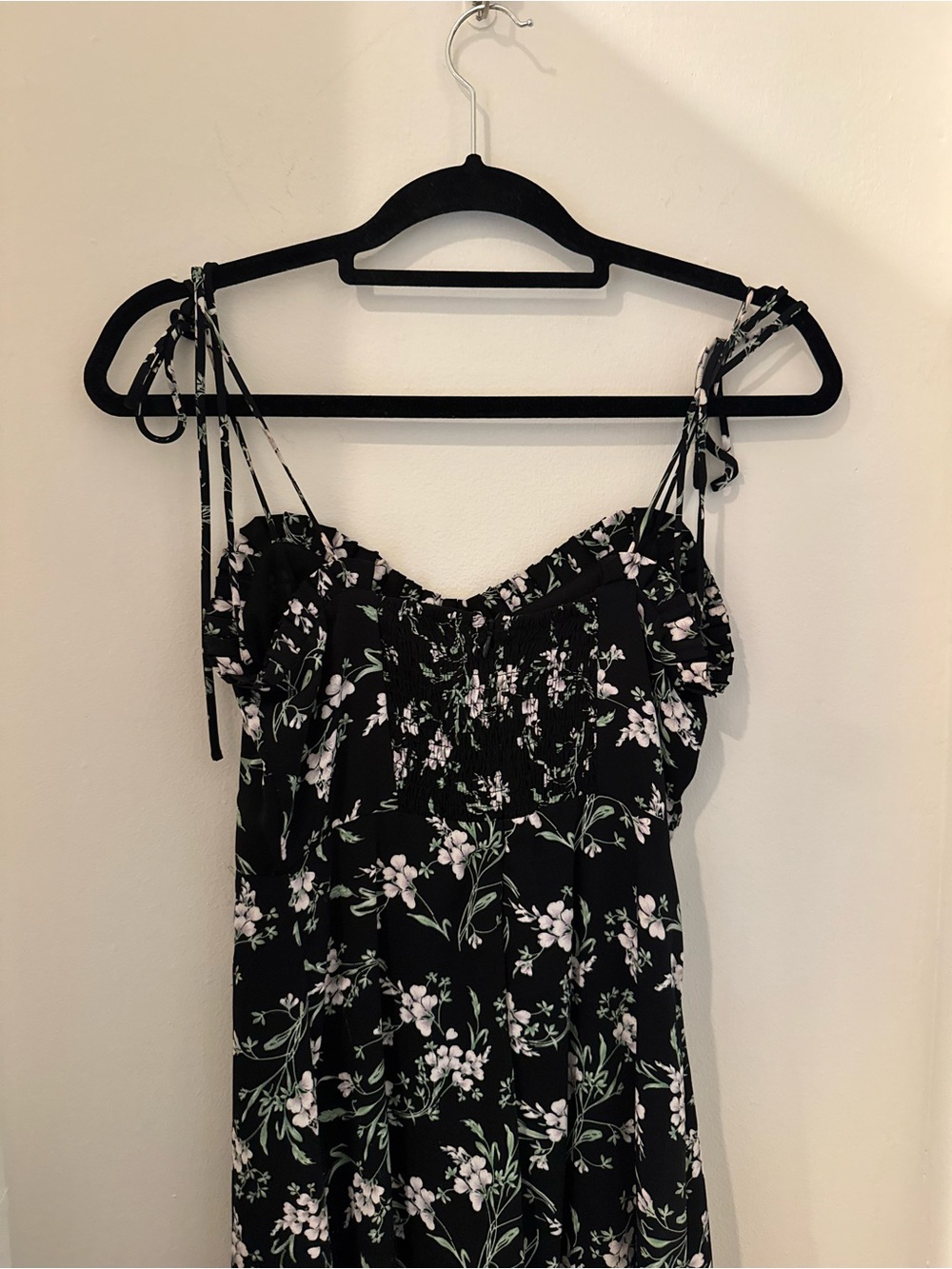 Lulus See the Blooms Black Floral Print Tie-Strap Midi Dress - Picture 9 of 10